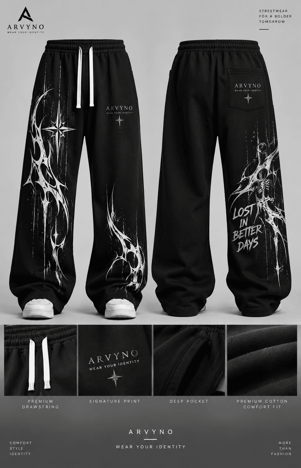 ARVYNO Statement Baggy Pant — Silent Power Edition alternate view