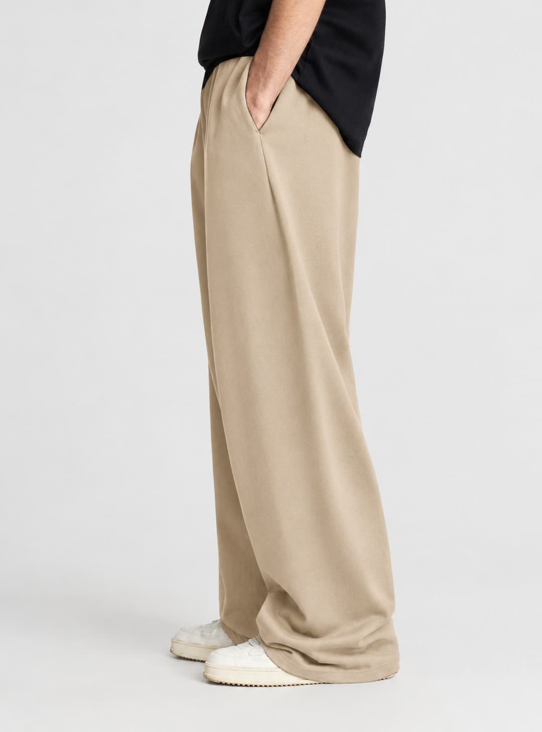 ARVYNO Premium Baggy Pant — Biscuit Beige